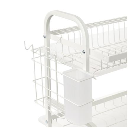 ชั้นคว่ำจาน 2 ชั้น พร้อมถาดรองน้ำ KECH MODISH สีขาว_4