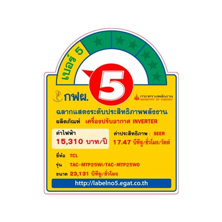แอร์ผนัง TCL TAC-MTP25W 23,131 บีทียู อินเวอร์เตอร์_3
