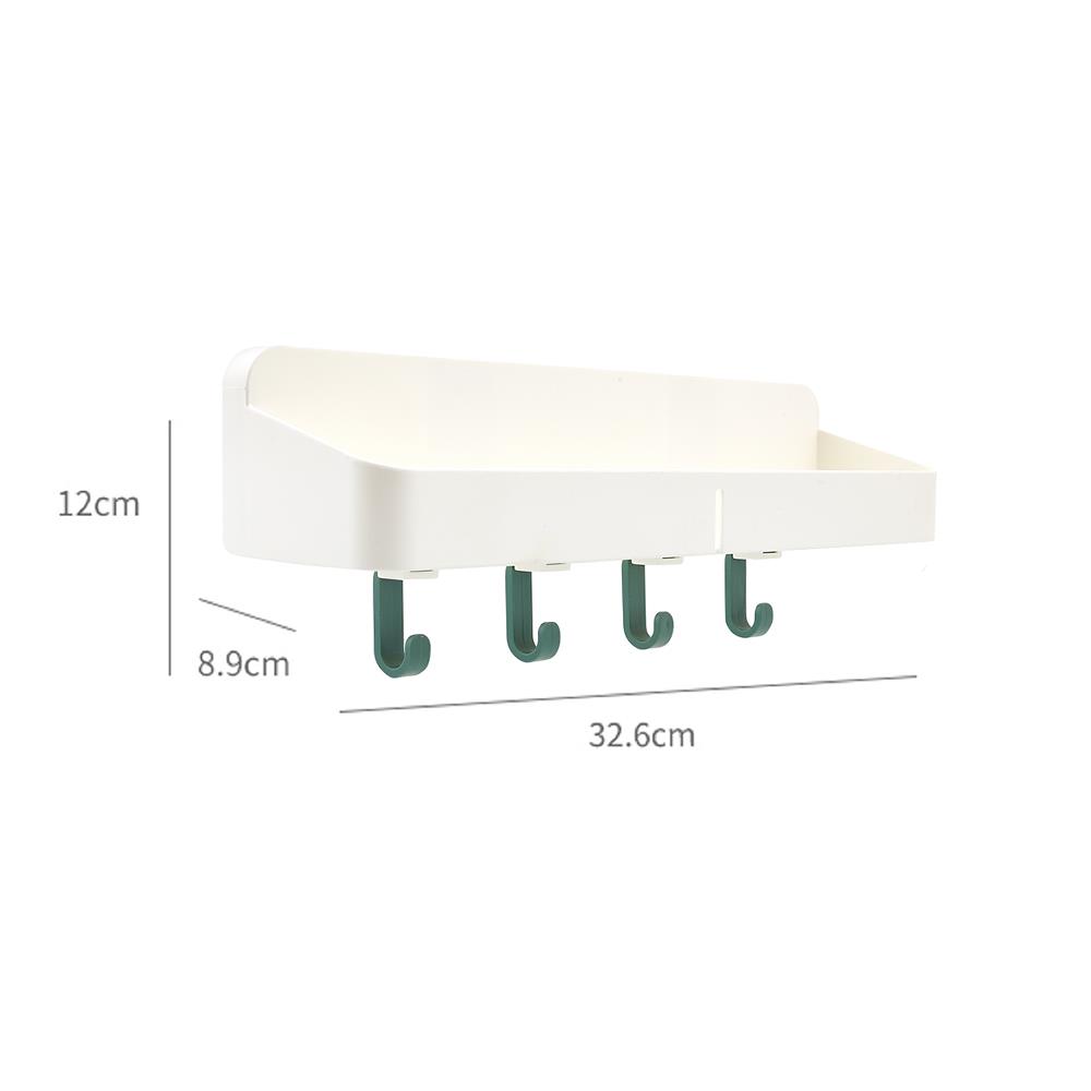 ชั้นติดผนังพร้อมตะขอ 4 ตะขอ KECH CHIC