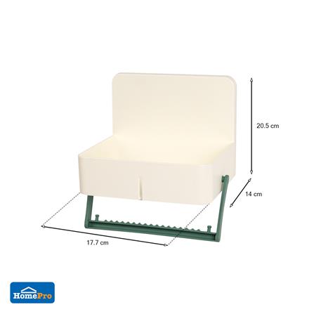 กล่องเก็บของติดผนังพร้อมที่แขวนผ้า KECH CHIC_3