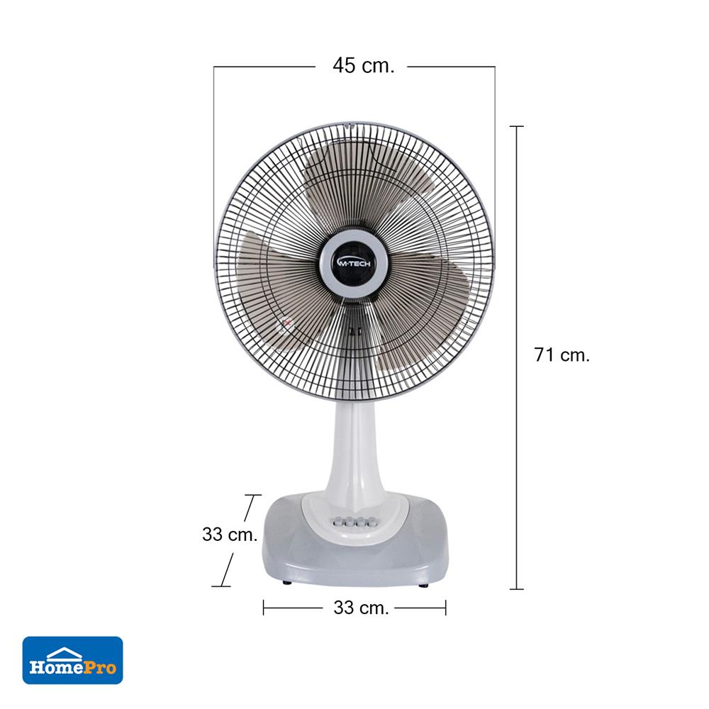 พัดลมตั้งโต๊ะ 16 นิ้ว M-TECH CF-4163 สีเทา