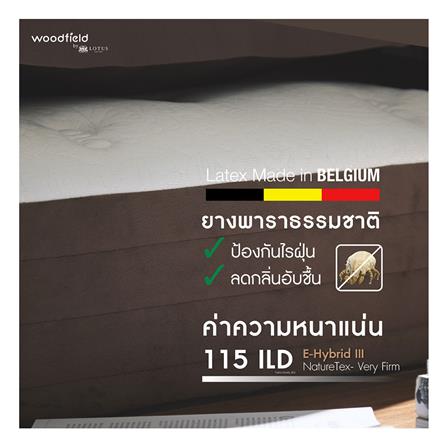 ที่นอน 5 ฟุต WOODFIELD E-HYBRID II พร้อมหมอนหนุน 2 ชิ้น_14