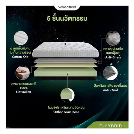 ที่นอน 6 ฟุต WOODFIELD E-HYBRID I พร้อมหมอนหนุน 2 ชิ้น_5