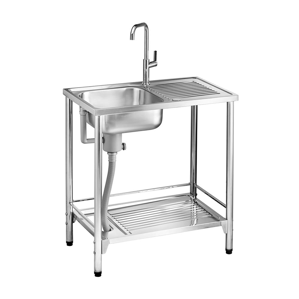 ซิงค์ขาตั้ง 1 หลุม 1 ที่พัก MEX PSB80ML สีเงิน