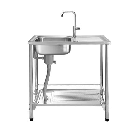 ซิงค์ขาตั้ง 1 หลุม 1 ที่พัก MEX PSB80ML สีเงิน_1