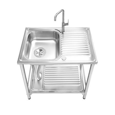 ซิงค์ขาตั้ง 1 หลุม 1 ที่พัก MEX PSB80ML สีเงิน_2