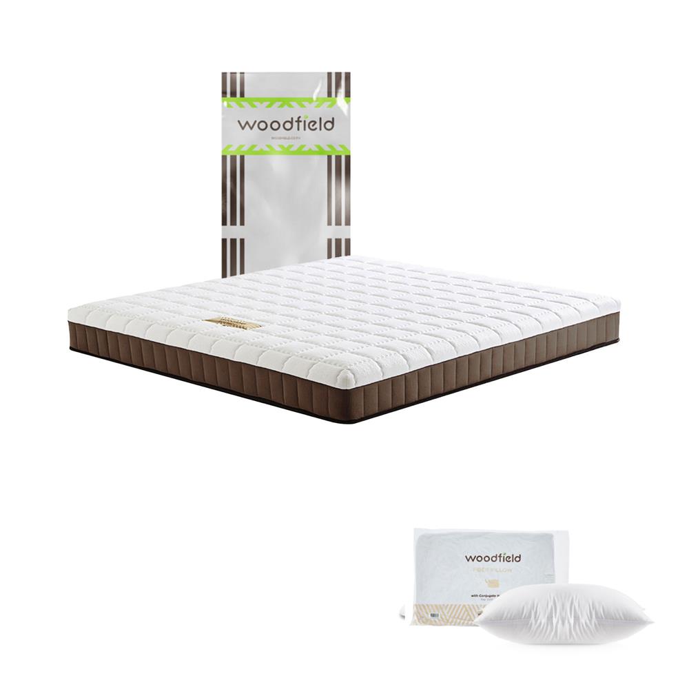 ที่นอน 6 ฟุต WOODFIELD E-HYBRID II พร้อมหมอนหนุน 2 ชิ้น