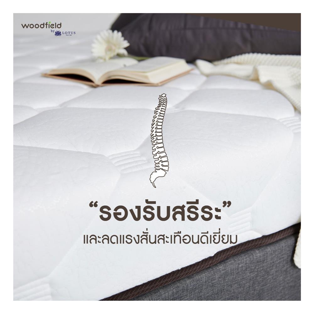 ที่นอน 6 ฟุต WOODFIELD E-HYBRID II พร้อมหมอนหนุน 2 ชิ้น