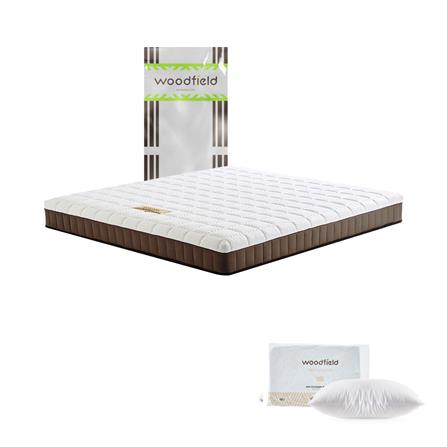 ที่นอน 6 ฟุต WOODFIELD E-HYBRID II พร้อมหมอนหนุน 2 ชิ้น