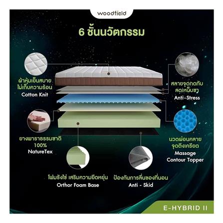 ที่นอน 6 ฟุต WOODFIELD E-HYBRID II พร้อมหมอนหนุน 2 ชิ้น_6