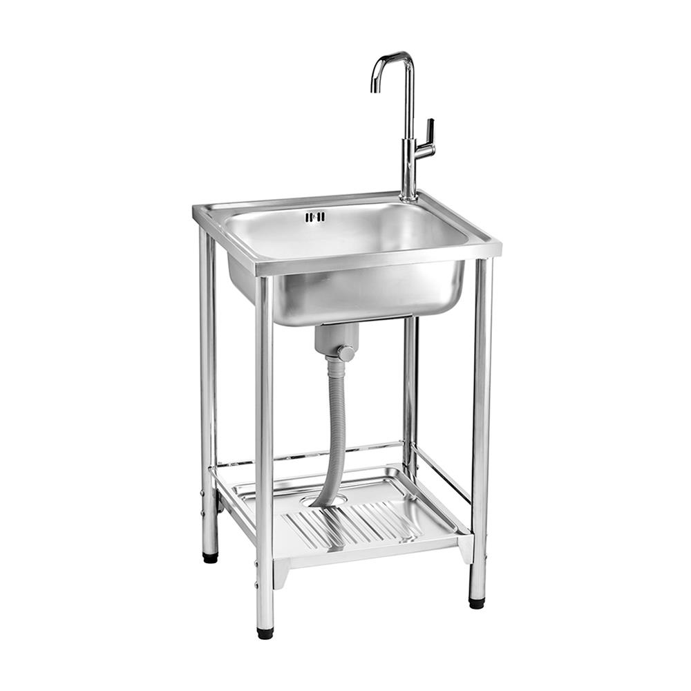 ซิงค์ขาตั้ง 1 หลุม MEX PSB55ML สีเงิน