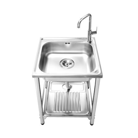 ซิงค์ขาตั้ง 1 หลุม MEX PSB55ML สีเงิน_2