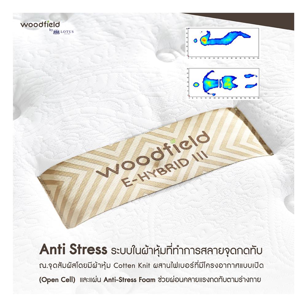 ที่นอน 5 ฟุต WOODFIELD E-HYBRID III พร้อมหมอนหนุน 2 ชิ้น