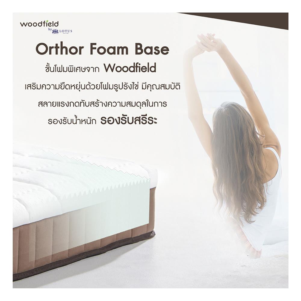 ที่นอน 5 ฟุต WOODFIELD E-HYBRID III พร้อมหมอนหนุน 2 ชิ้น