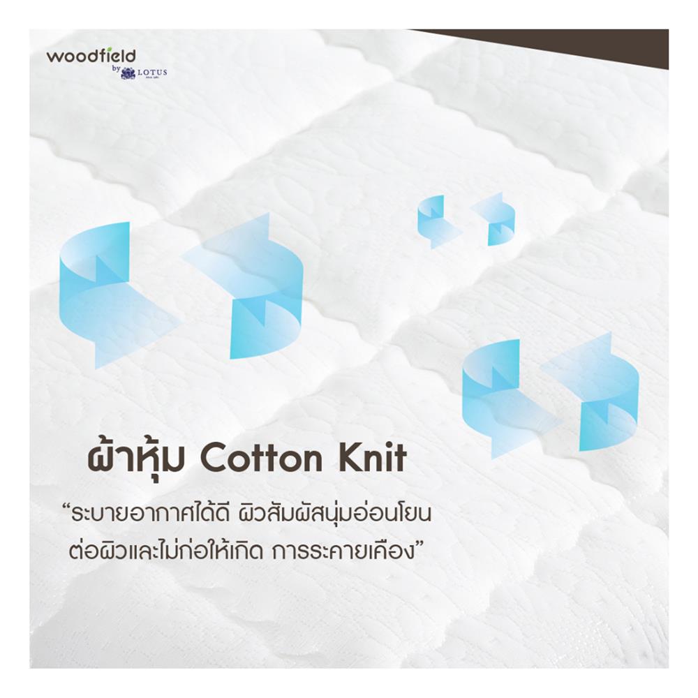 ที่นอน 5 ฟุต WOODFIELD E-HYBRID III พร้อมหมอนหนุน 2 ชิ้น