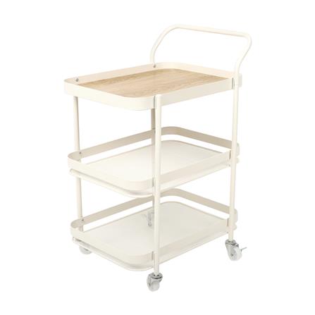 ชั้นวางของ 3 ชั้น มีล้อ STACKO BLISS 50x39x74 ซม. สีครีม_0
