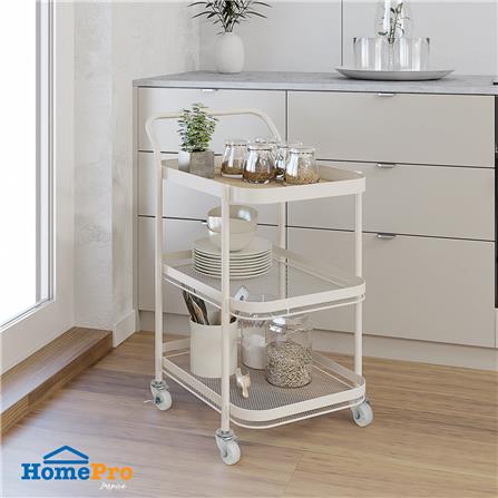 ชั้นวางของ 3 ชั้น มีล้อ STACKO BLISS 50x39x74 ซม. สีครีม_4