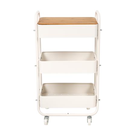 ชั้นวางของ 3 ชั้น มีล้อ STACKO TOAST 44.3x30.5x79.5 ซม. สีครีม_1
