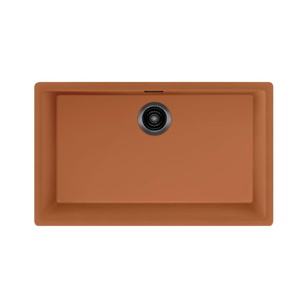 ซิงค์ฝัง 1 หลุม METRIX TEM100CY สีส้มอิฐ