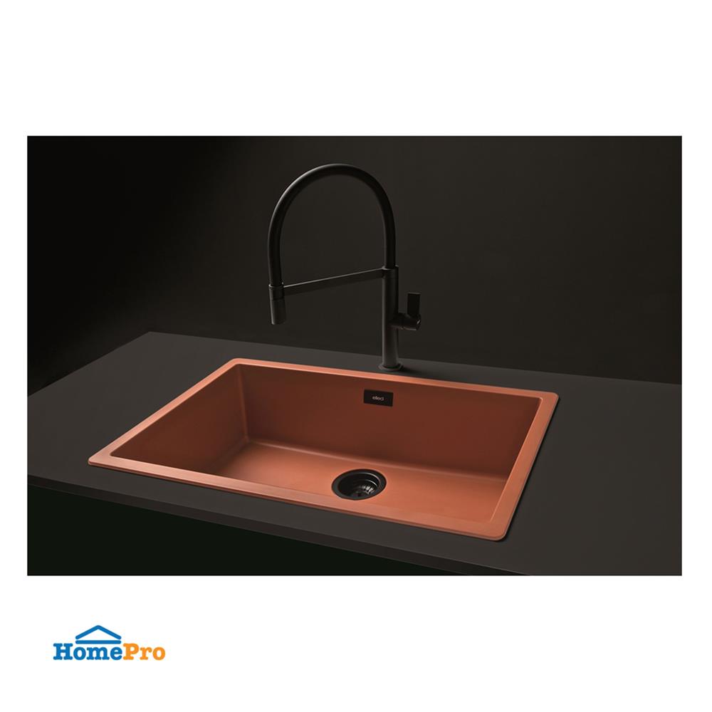 ซิงค์ฝัง 1 หลุม METRIX TEM100CY สีส้มอิฐ