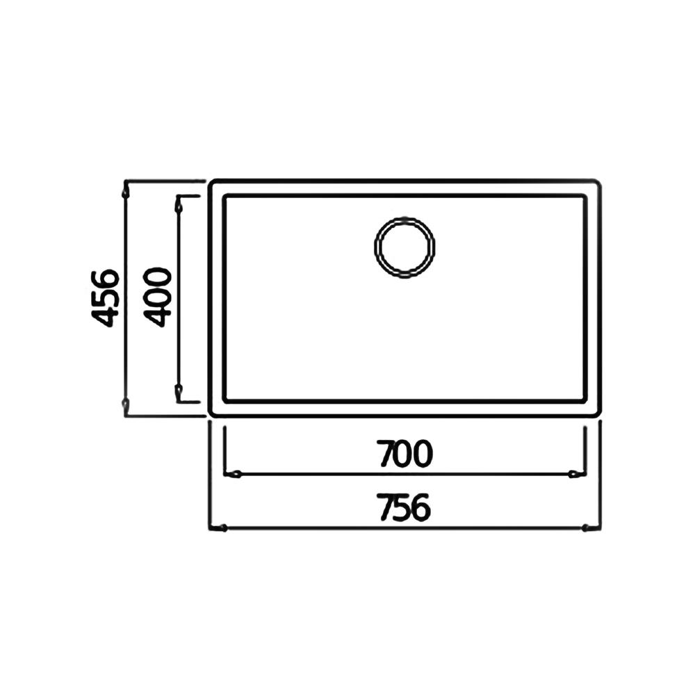 ซิงค์ฝัง 1 หลุม METRIX TEM100CY สีส้มอิฐ
