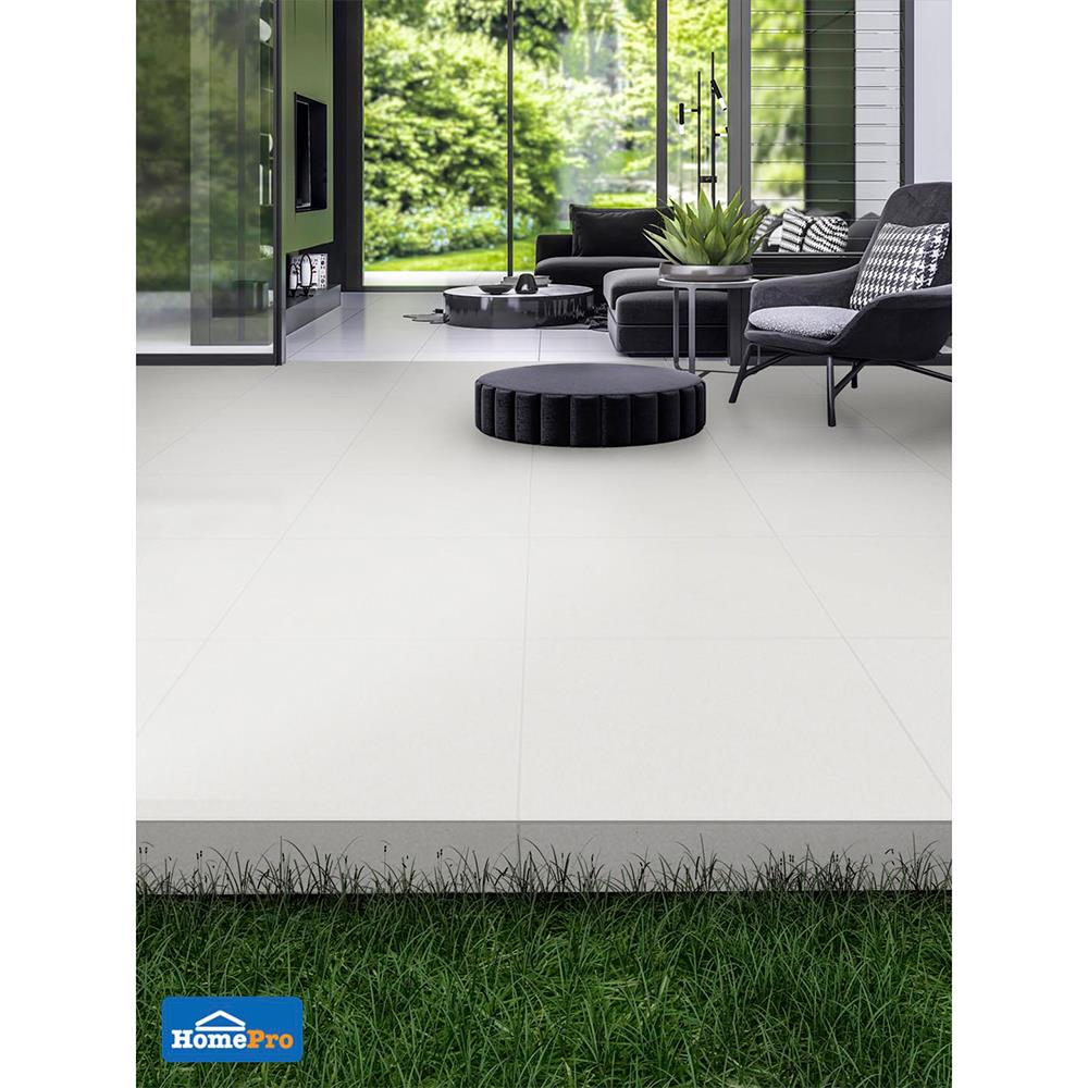 กระเบื้องพื้นพอร์ซเลน 60x60 ซม. CERGRES คาซเบกี ไลท์เกรย์ A 1.44 ตร.ม.