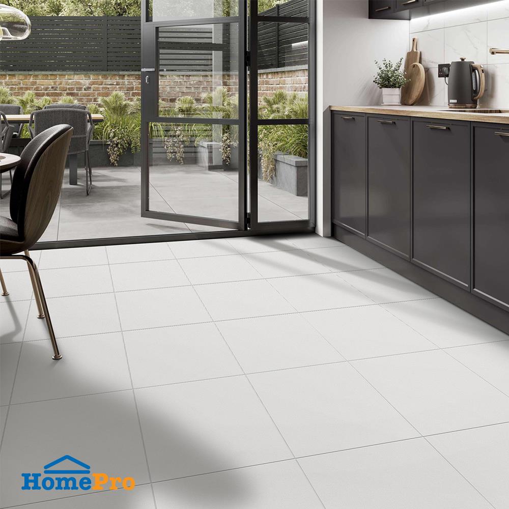 กระเบื้องพื้นพอร์ซเลน 60x60 ซม. CERGRES คาซเบกี ไลท์เกรย์ A 1.44 ตร.ม.