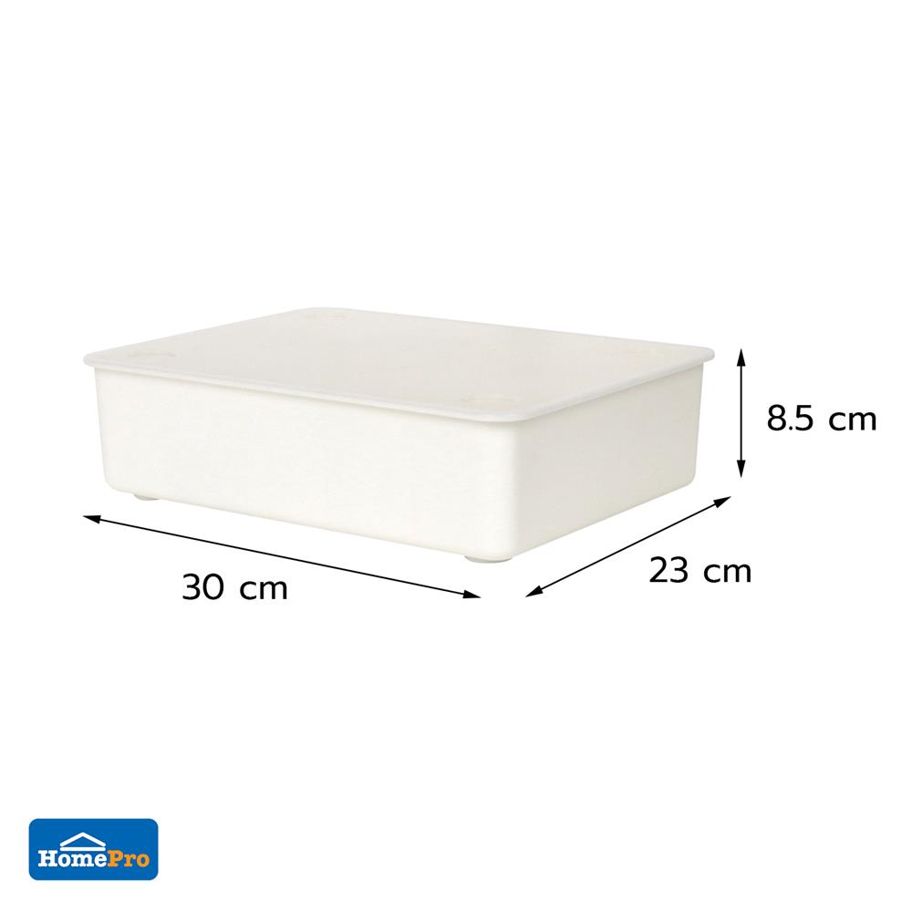 กล่องจัดเก็บกางเกงชั้นใน PLIM SIZE L สีขาว