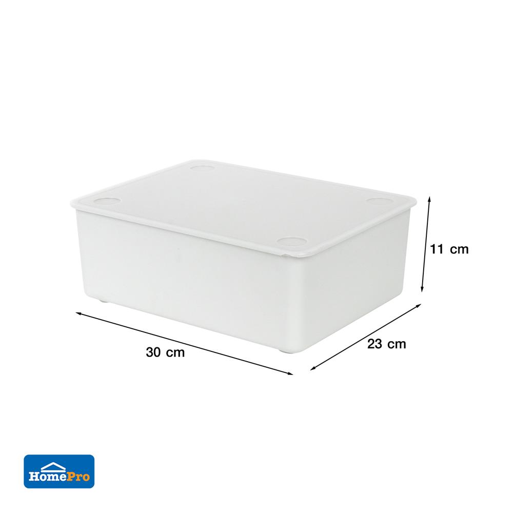 กล่องจัดเก็บเสื้อชั้นใน PLIM SIZE L สีเทา