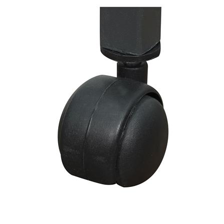 ราวตากผ้ามีล้อ 2 ชั้น พร้อมตะแกรงวางของ PLIM 80 ซม. สีเทา/ขาว_3