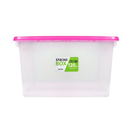 กล่องเก็บของ STACKO CS120L 79.5x52.6x42.7 ซม. สีใส/ชมพู_1