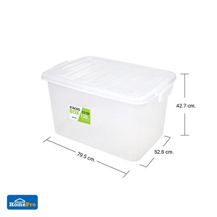 กล่องเก็บของ STACKO CS120L 79.5x52.6x42.7 ซม. สีใส_6