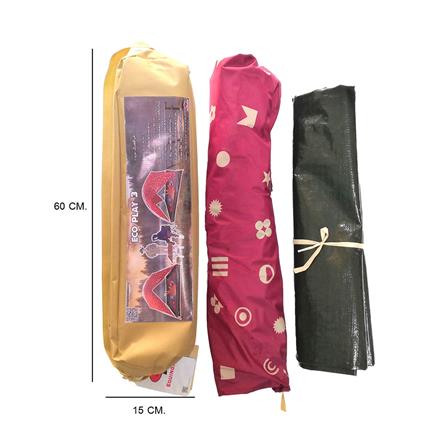 เต็นท์สนาม EQNOX ECO PLAY 3 สีแดง_5