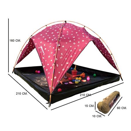 เต็นท์สนาม EQNOX ECO PLAY 3 สีแดง_4