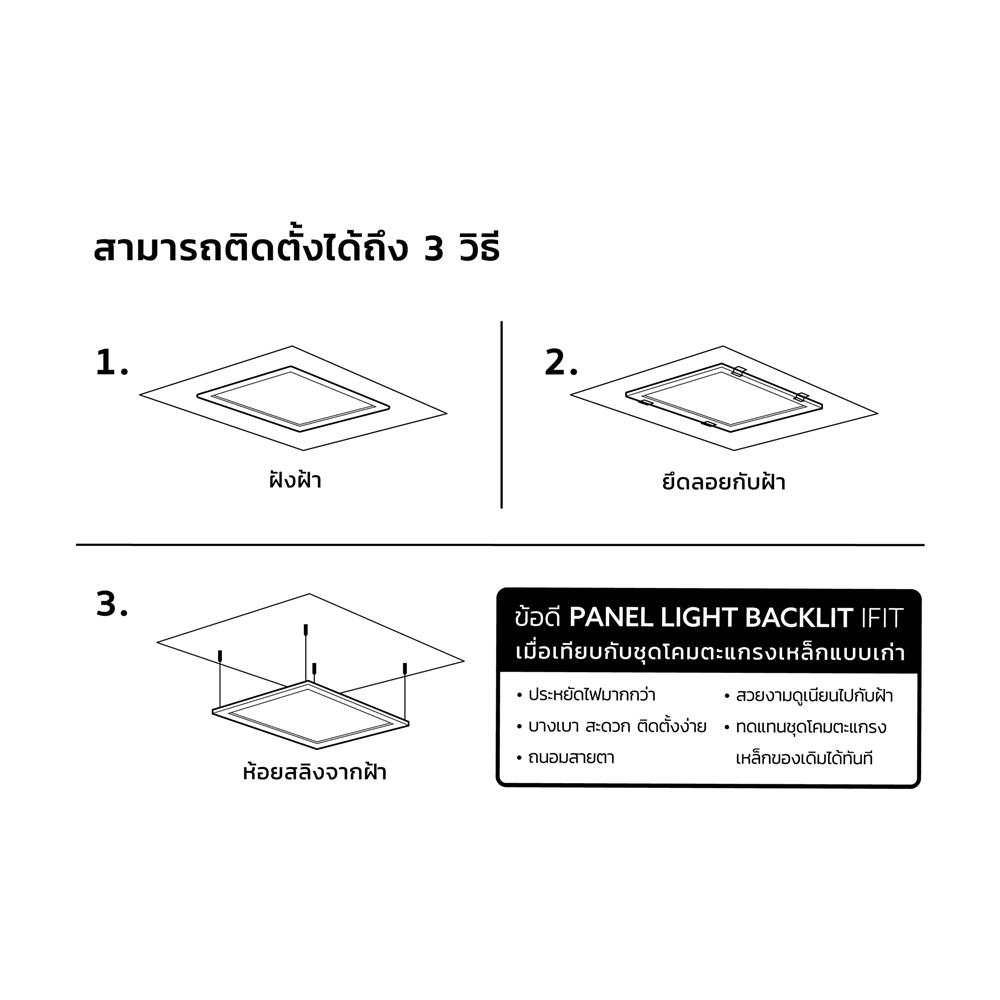 โคมฝังฝ้า LED LAMPTAN IFIT 60x60 ซม. 40 วัตต์ DAYLIGHT