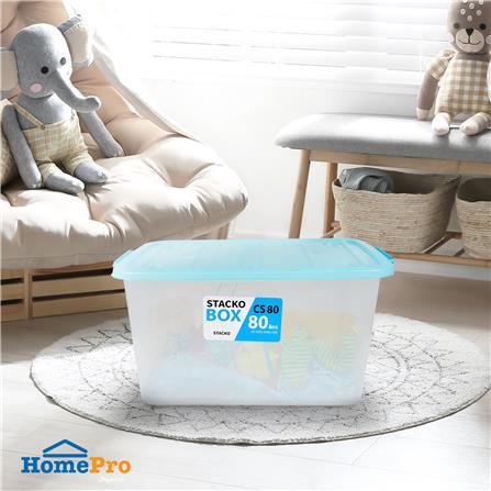 กล่องเก็บของ STACKO CS80L 67.5x45.1x38.2 ซม. สีใส/ฟ้า_3
