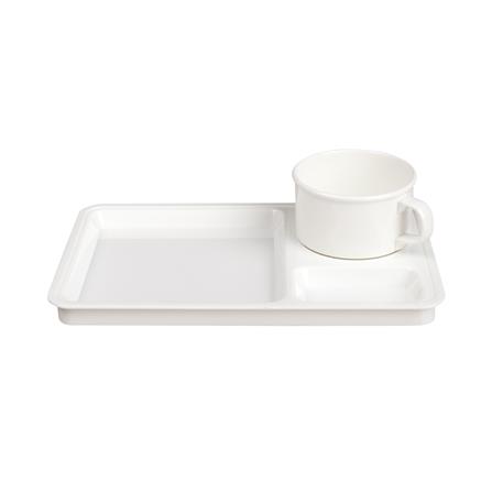 ชุดถ้วยกาแฟเมลามีน KEYWAY 190 มล. สีครีม_0