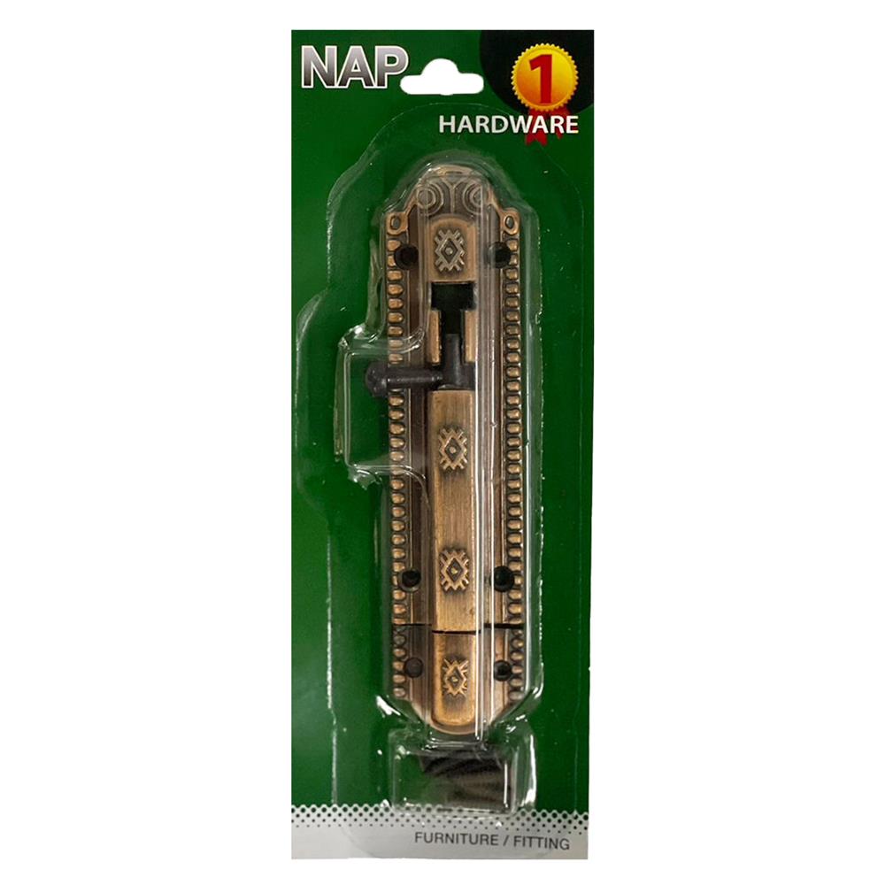 กลอนทั่วไป NAP 843 ลายมะยม 4 นิ้ว สีทองแดงรมดำ