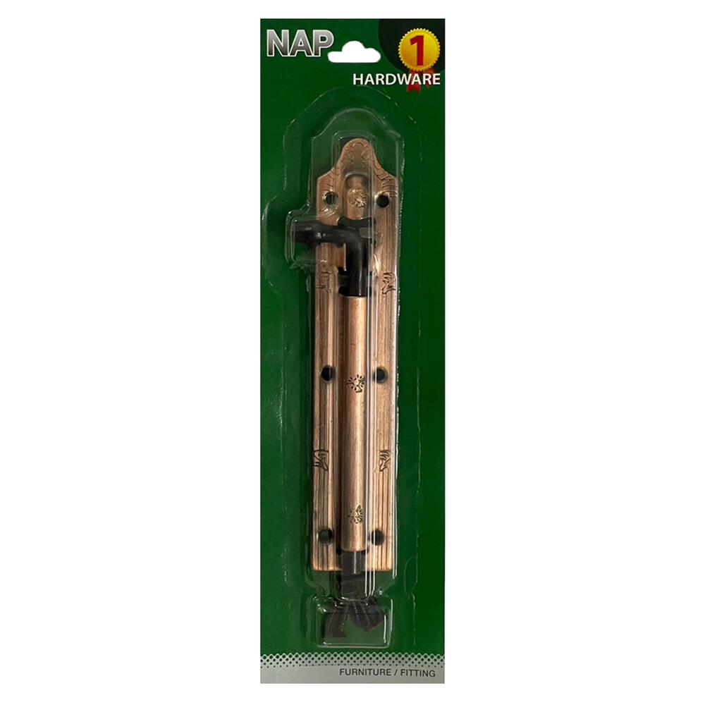 กลอนทั่วไป NAP 430-577 ลายดอกไม้ 6 นิ้ว สีทองแดงรมดำ