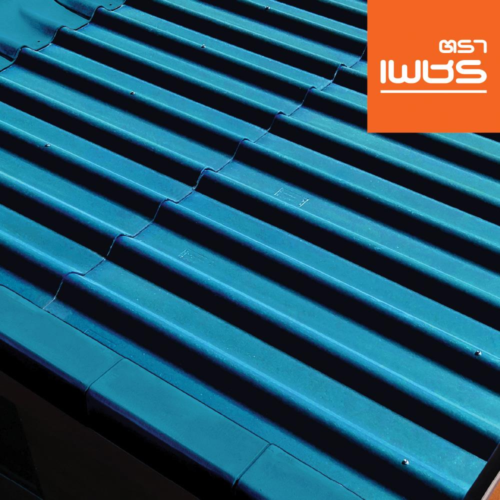 กระเบื้องหลังคา ลอนคู่ ตราเพชร 0.5x50x150 ซม. สีฟ้าร่มรื่น