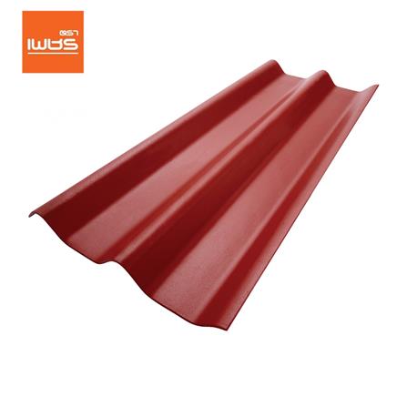 กระเบื้องหลังคา ลอนคู่ ตราเพชร 0.5x50x150 ซม. สีแดงมั่งมี_0