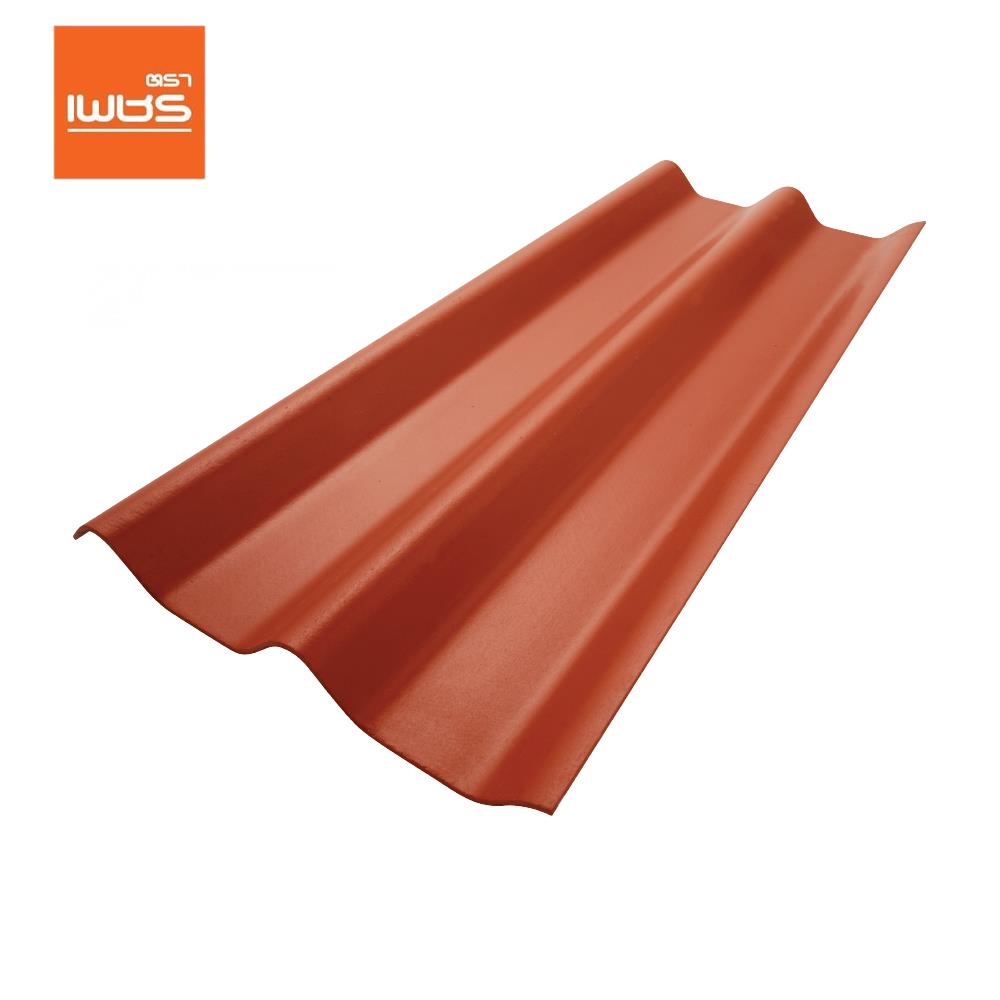 กระเบื้องหลังคา ลอนคู่ ตราเพชร 0.4x50x120 ซม. สีส้มทองมังกร