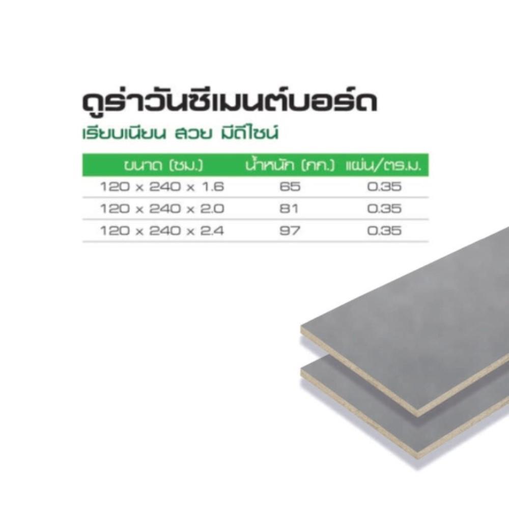 ซีเมนต์บอร์ด งานพื้น DURAONE 120X240X2.0 ซม. สีซีเมนต์