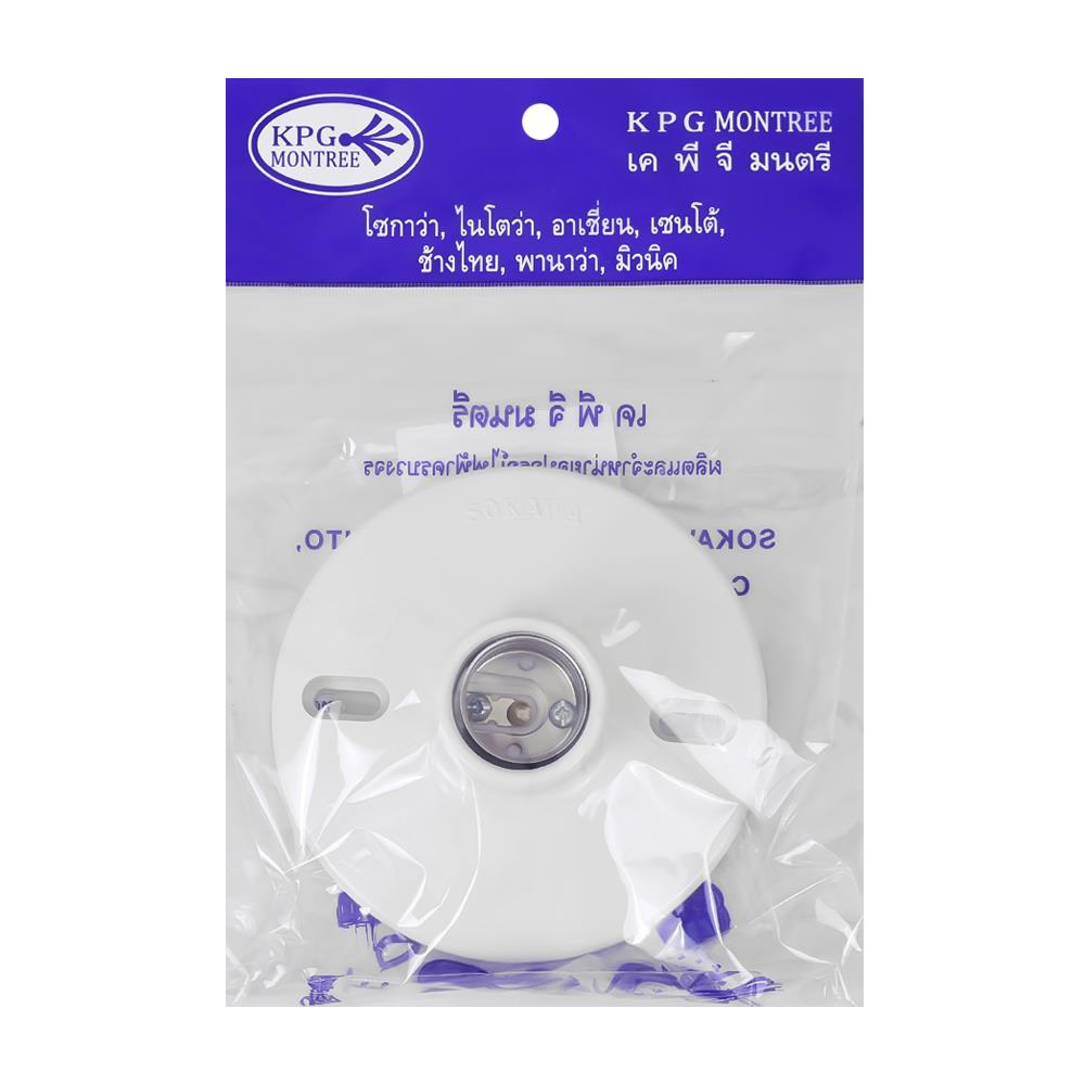 ขั้วแป้นเกลียวตัวใหญ่ SOKAWA E27 S-024 สีขาว