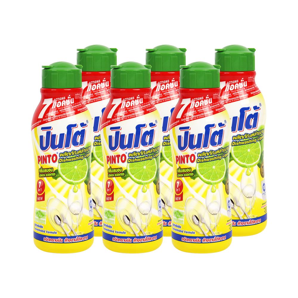 น้ำยาล้างจาน PINTO กลิ่น LEMON 170 มล. แพ็ก 6 ชิ้น