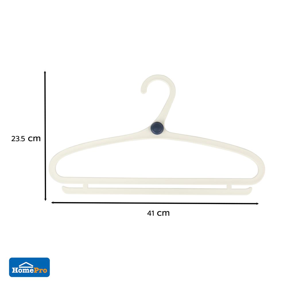 ไม้แขวนเสื้อ PLIM S0410W สีขาว แพ็ก 4 ชิ้น