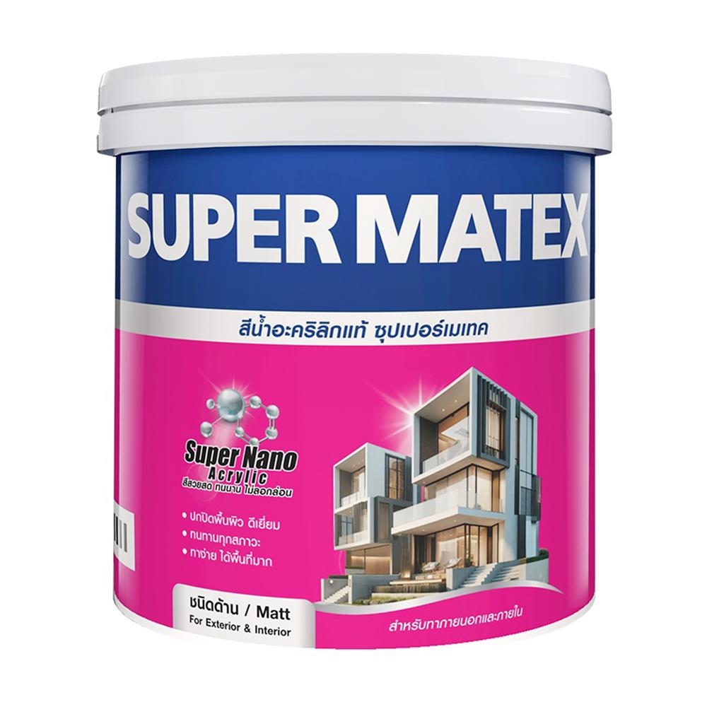 สีน้ำทาภายนอก ชนิดด้าน TOA SUPERMATEX SM100 สีขาว 1 แกลลอน