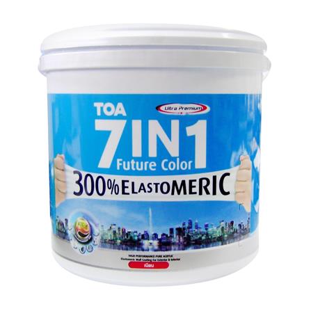 สีน้ำทาภายนอก ชนิดเนียน TOA 7 IN 1 BASE A สีขาว 10 ลิตร_0