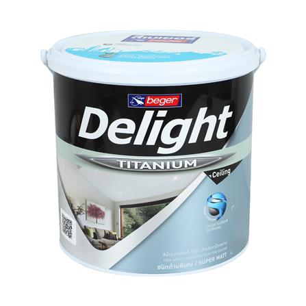 สีน้ำทาฝ้า BEGER DELIGHT TITANIUM I-3333 สีขาว ด้าน 1 แกลลอน_0