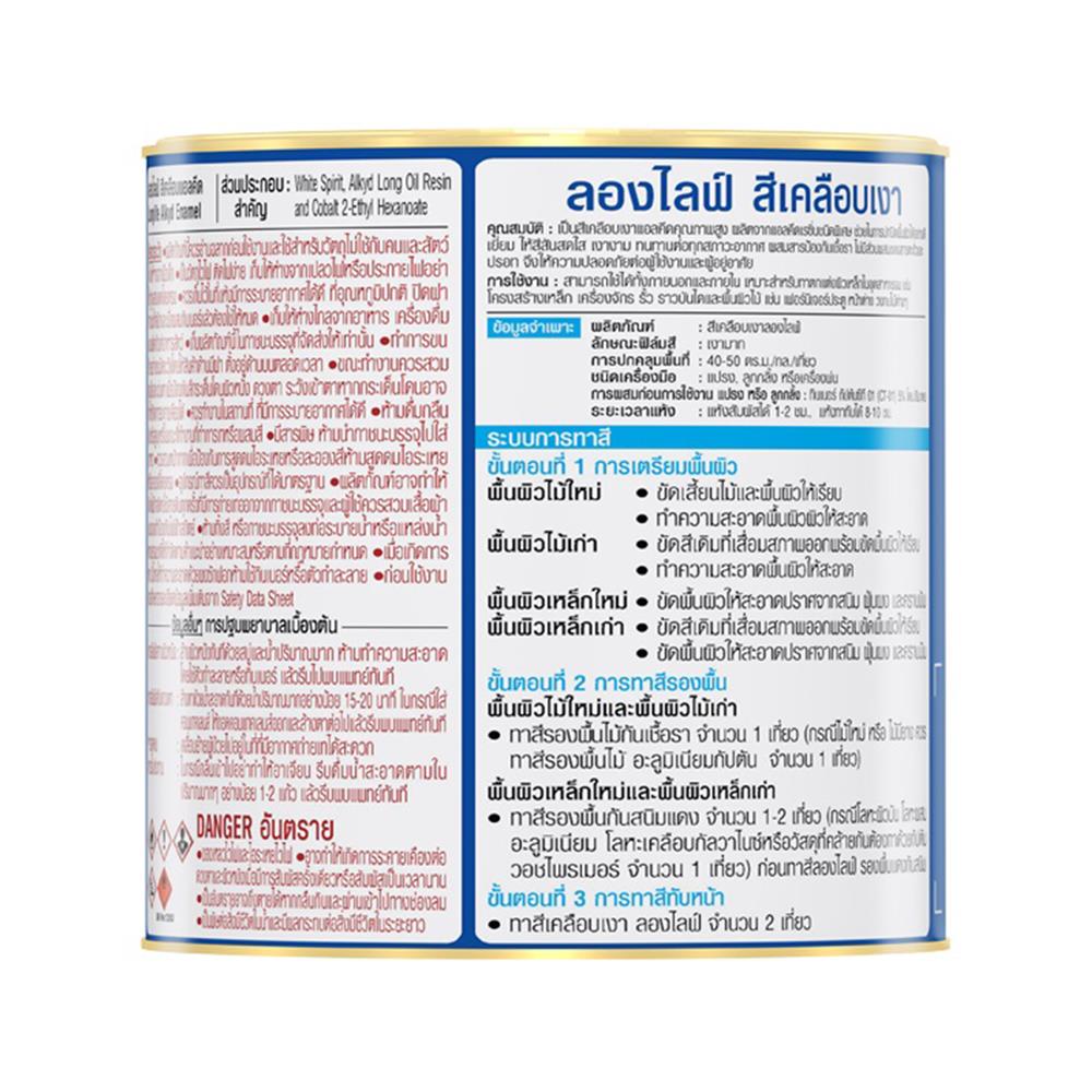 สีน้ำมันเคลือบเงา CAPTAIN LONGLIFE 02770 สีดำด้าน 1 แกลลอน